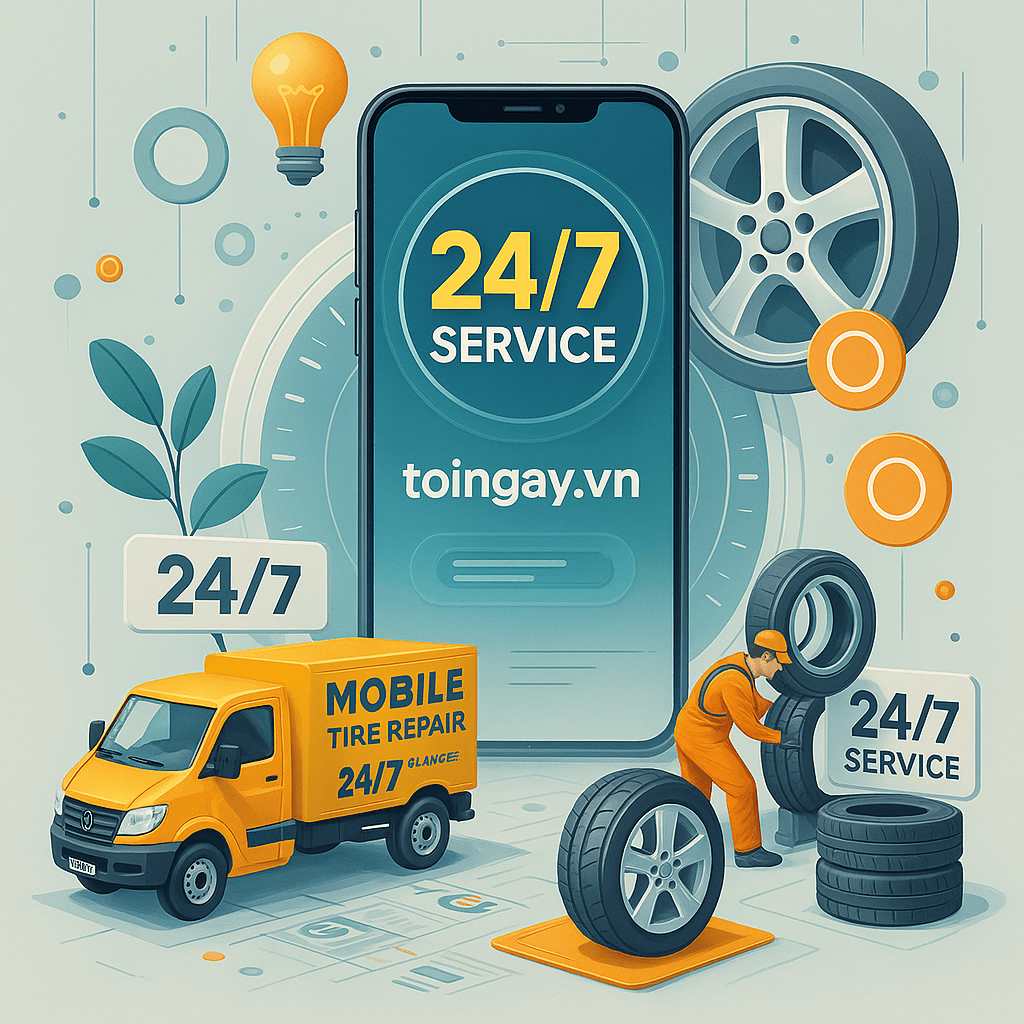 Dịch vụ hỗ trợ vá vỏ lưu động 24/7